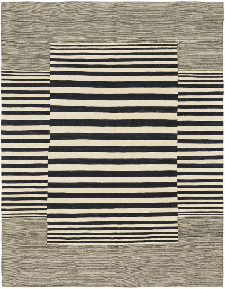 Detail image of 6' x 7' 8 Hand Woven Kilim Modern Wool Square Rug