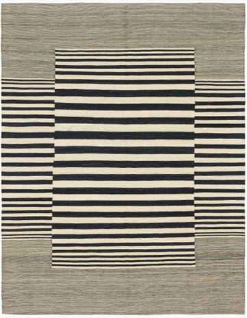 6' x 7' 8 Hand Woven Kilim Modern Wool Square Rug