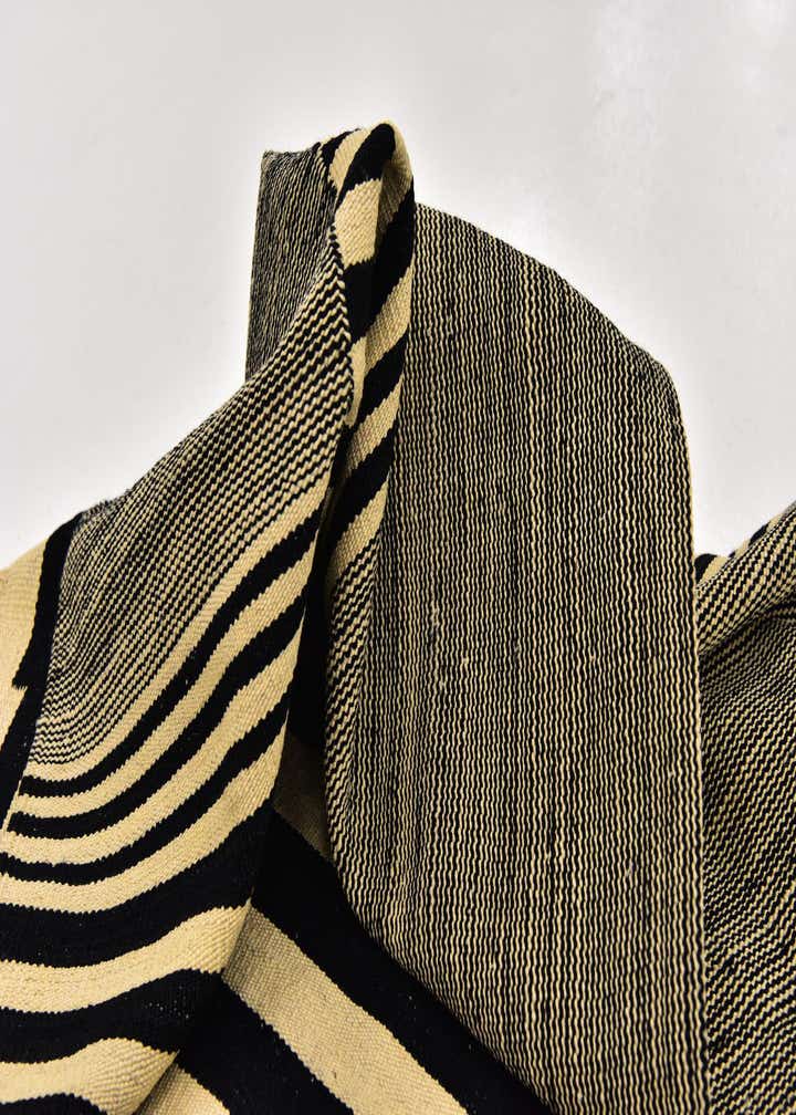 6' x 7' 7 Hand Woven Kilim Modern Wool Square Rug