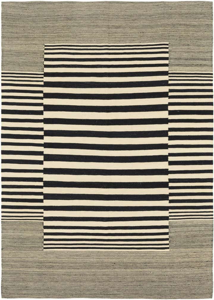 6' x 7' 7 Hand Woven Kilim Modern Wool Square Rug