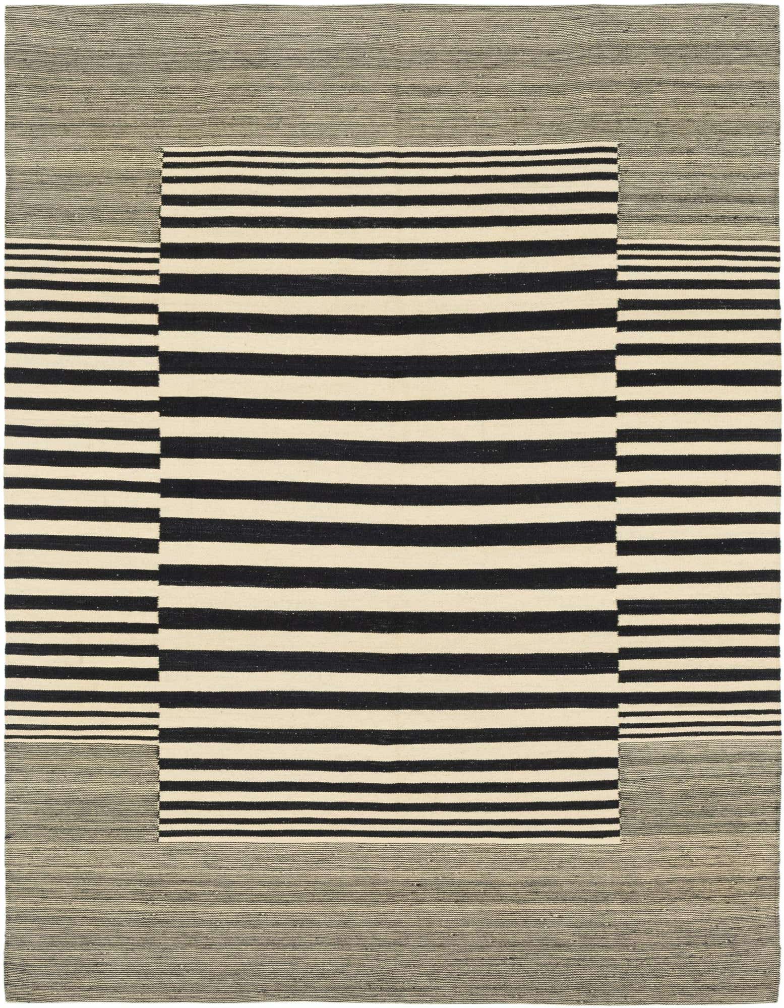 6' x 7' 7 Hand Woven Kilim Modern Wool Square Rug