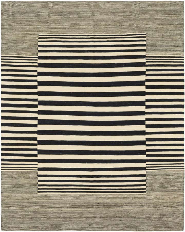6' x 7' 7 Hand Woven Kilim Modern Wool Square Rug