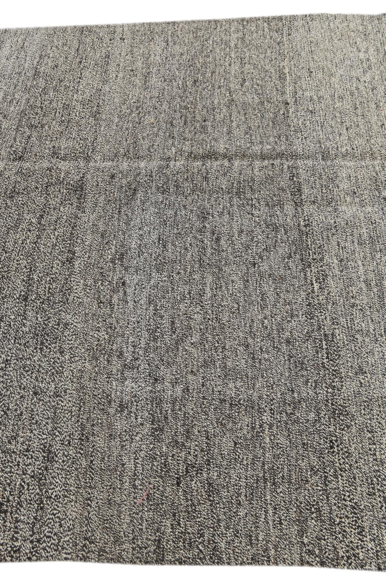 6' 4 x 6' 10 Hand Woven Kilim Modern Wool Square Rug