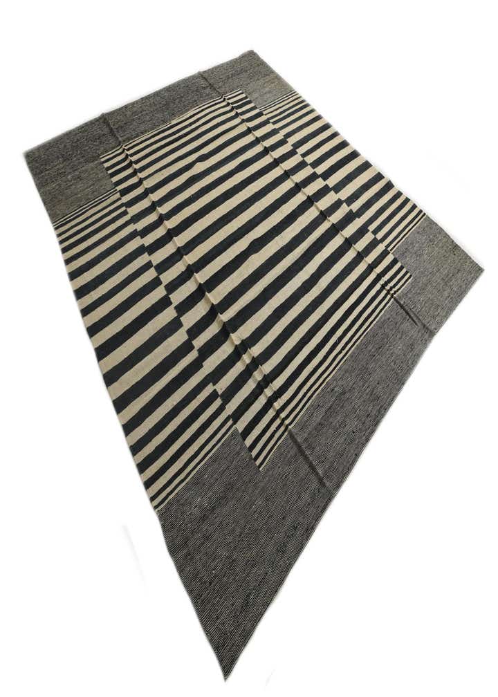 8' 9 x 9' 6 Hand Woven Kilim Modern Wool Square Rug