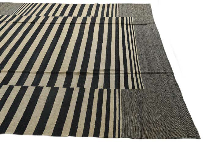 8' 9 x 9' 6 Hand Woven Kilim Modern Wool Square Rug