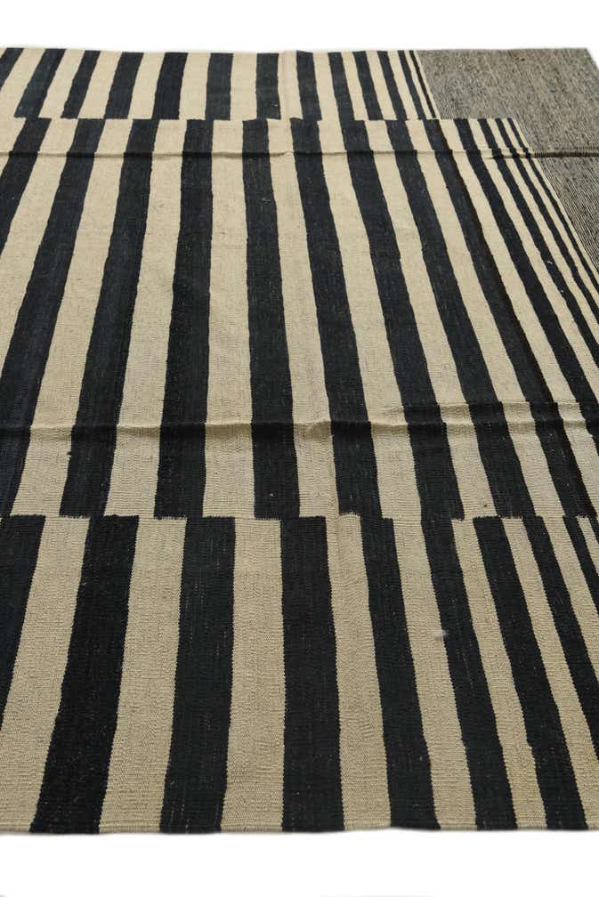 8' 9 x 9' 6 Hand Woven Kilim Modern Wool Square Rug