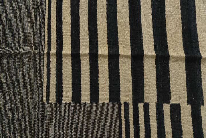 8' 9 x 9' 6 Hand Woven Kilim Modern Wool Square Rug