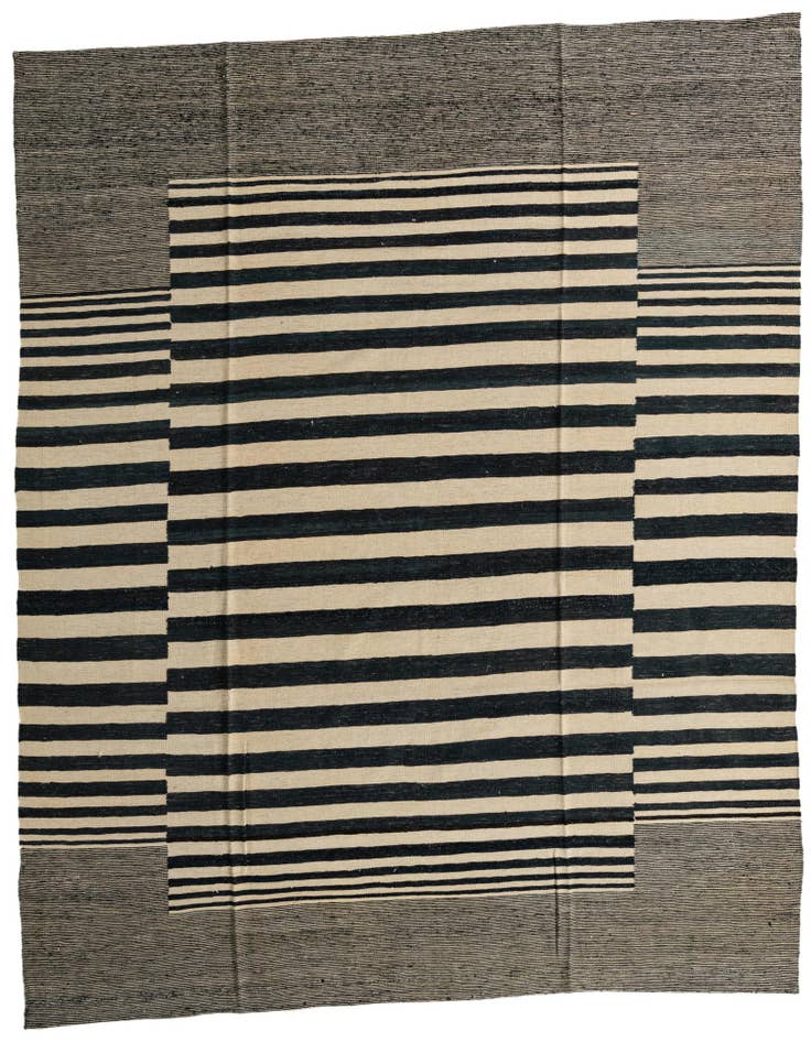 Detail image of 8' 9 x 9' 6 Hand Woven Kilim Modern Wool Square Rug