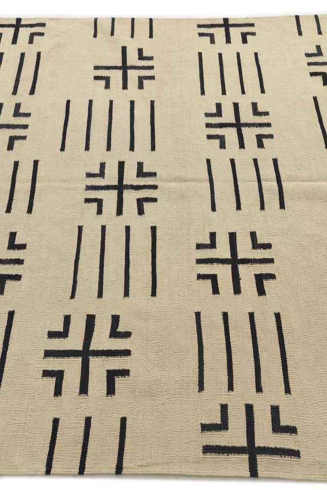 5' 4 x 6' 6 Hand Woven Kilim Modern Wool Square Rug