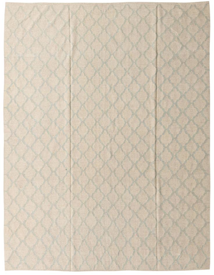 Detail image of 8' 10 x 9' 5 Hand Woven Kilim Modern Wool Square Rug