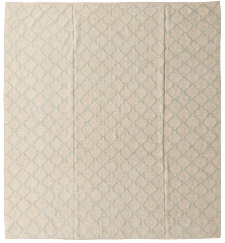 Detail image of 8' 10 x 9' 5 Hand Woven Kilim Modern Wool Square Rug