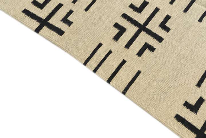 5' 3 x 6' 6 Hand Woven Kilim Modern Wool Square Rug