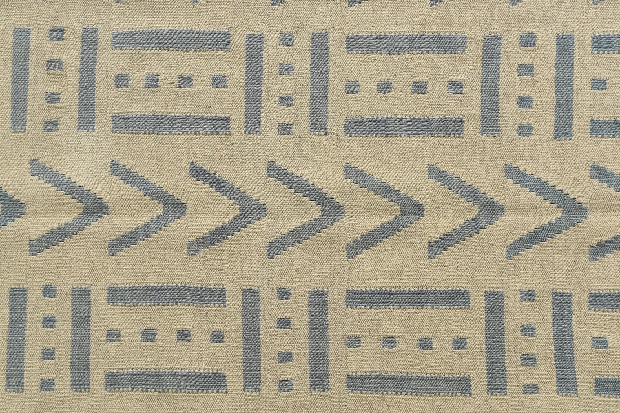 5' 3 x 6' 4 Hand Woven Kilim Modern Wool Square Rug