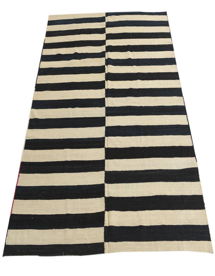 Detail image of 5' 2 x 5' 7 Hand Woven Kilim Modern Wool Square Rug