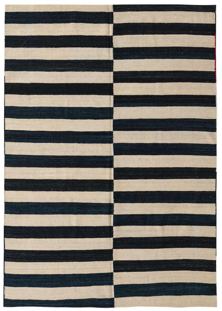 5' 2 x 5' 7 Hand Woven Kilim Modern Wool Square Rug