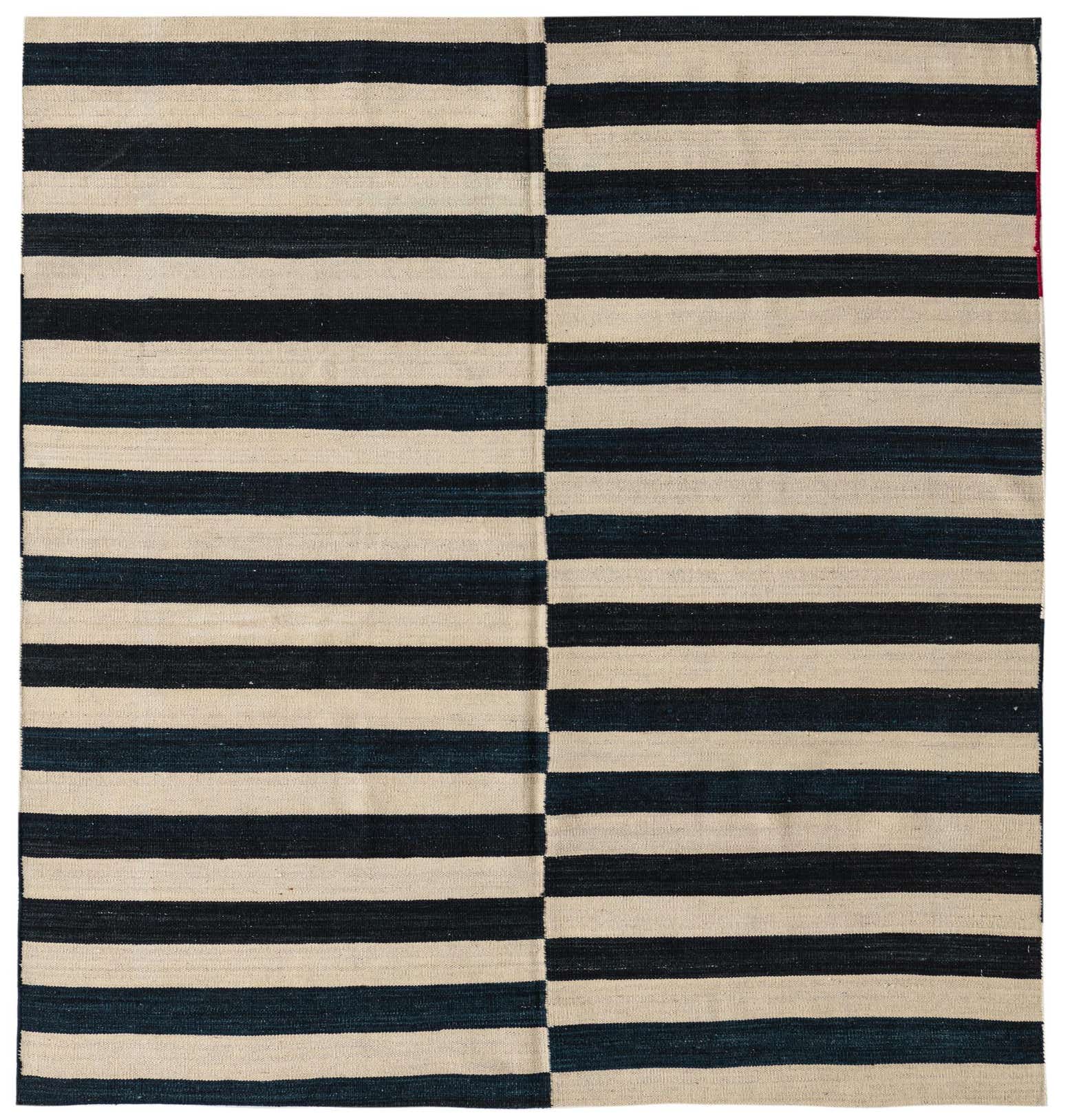 5' 2 x 5' 7 Hand Woven Kilim Modern Wool Square Rug