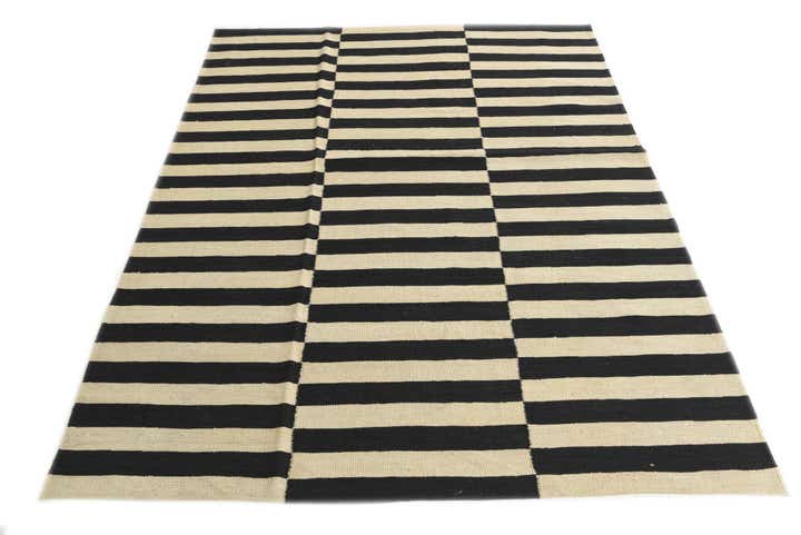 165cm x 205cm Tejido a mano Kilim Modern Alfombra Lana Cuadrado