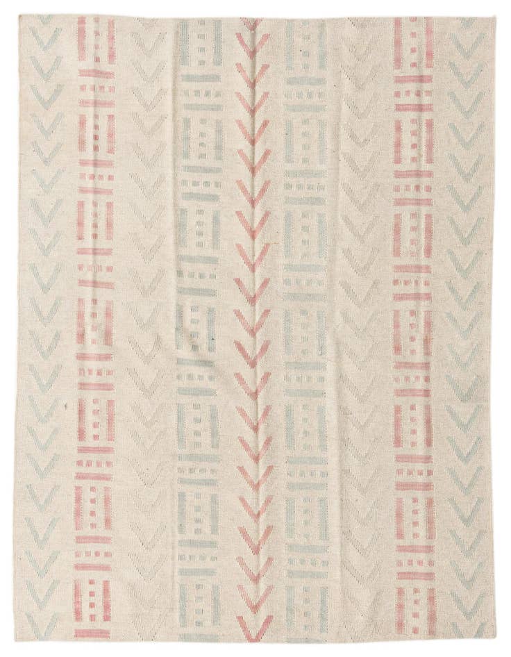 Detail image of 5' 2 x 5' 11 Hand Woven Kilim Modern Wool Square Rug