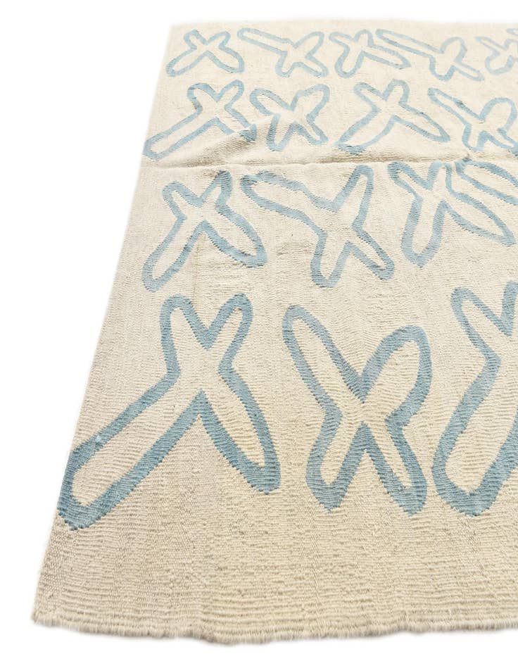Detail image of 5' 4 x 6' 3 Hand Woven Kilim Modern Wool Square Rug