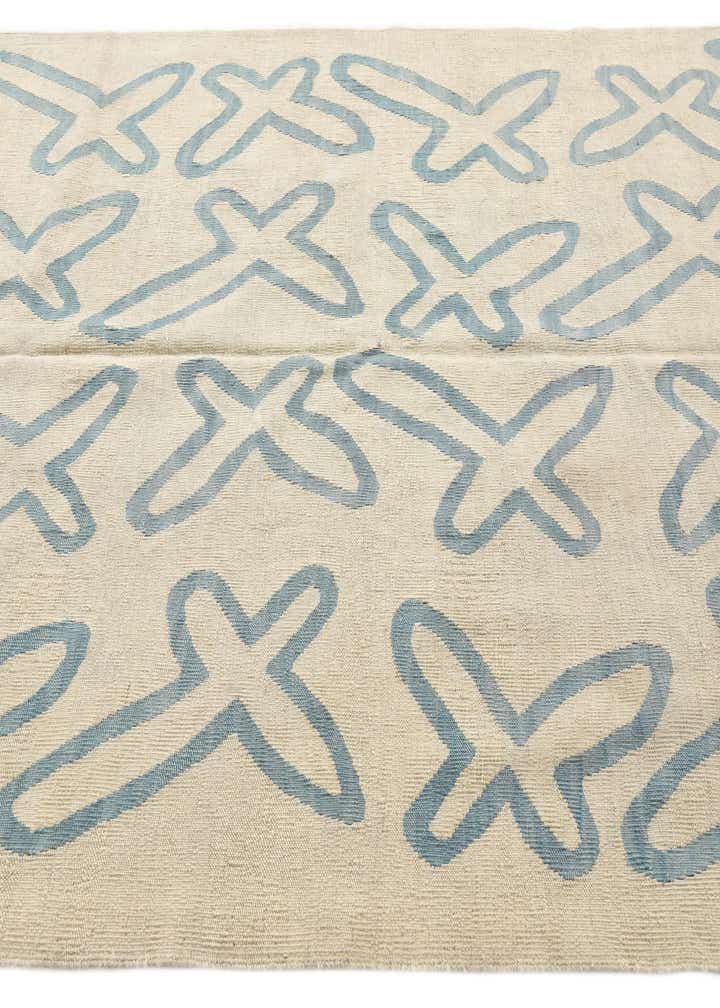 5' 4 x 6' 3 Hand Woven Kilim Modern Wool Square Rug
