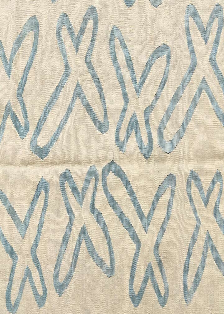 5' 4 x 6' 3 Hand Woven Kilim Modern Wool Square Rug