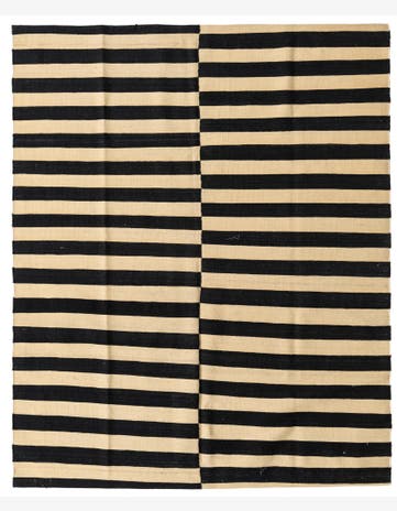 5' 4 x 6' 6 Hand Woven Kilim Modern Wool Square Rug