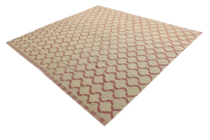 Detail image of 8' 8 x 9' 3 Hand Woven Kilim Modern Wool Square Rug