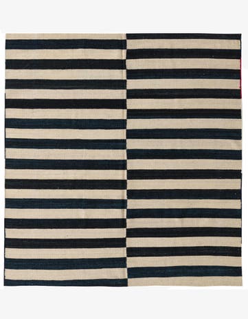 5' 2 x 5' 7 Hand Woven Kilim Modern Wool Square Rug