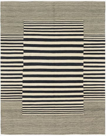 6' x 7' 8 Hand Woven Kilim Modern Wool Square Rug