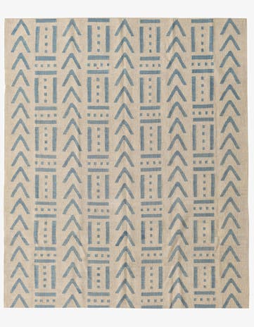5' 3 x 6' 4 Hand Woven Kilim Modern Wool Square Rug