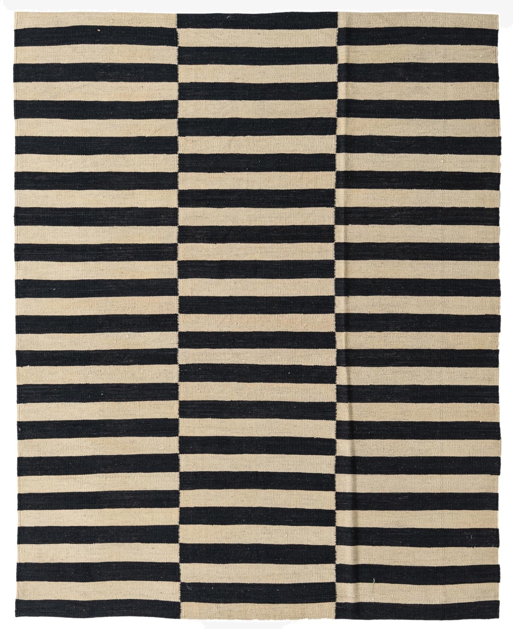 5' 5 x 6' 9  Hand Woven Kilim Modern Wool Square Rug