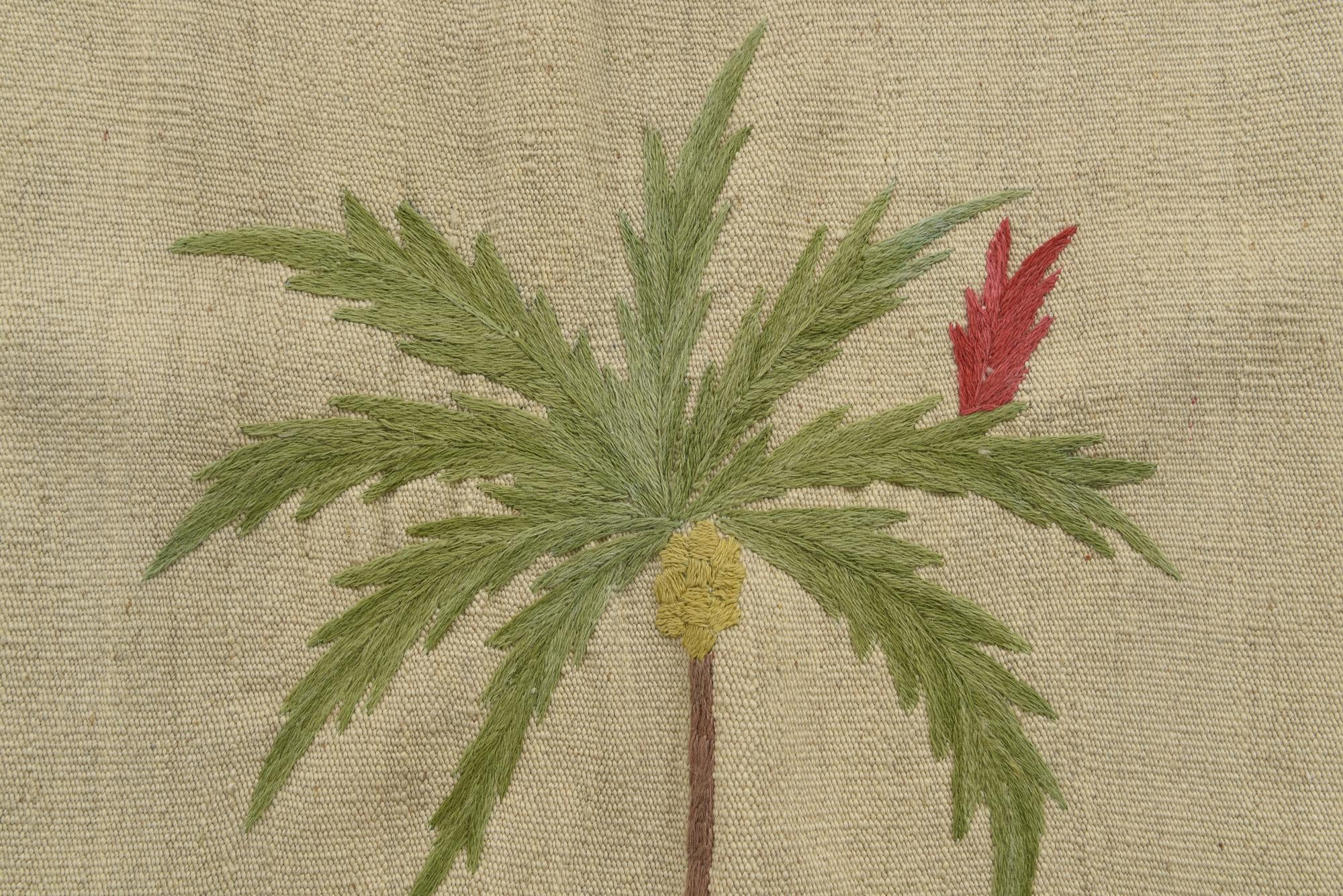 5' x 6' 2 Hand Woven Kilim Suzani Wool Square Rug