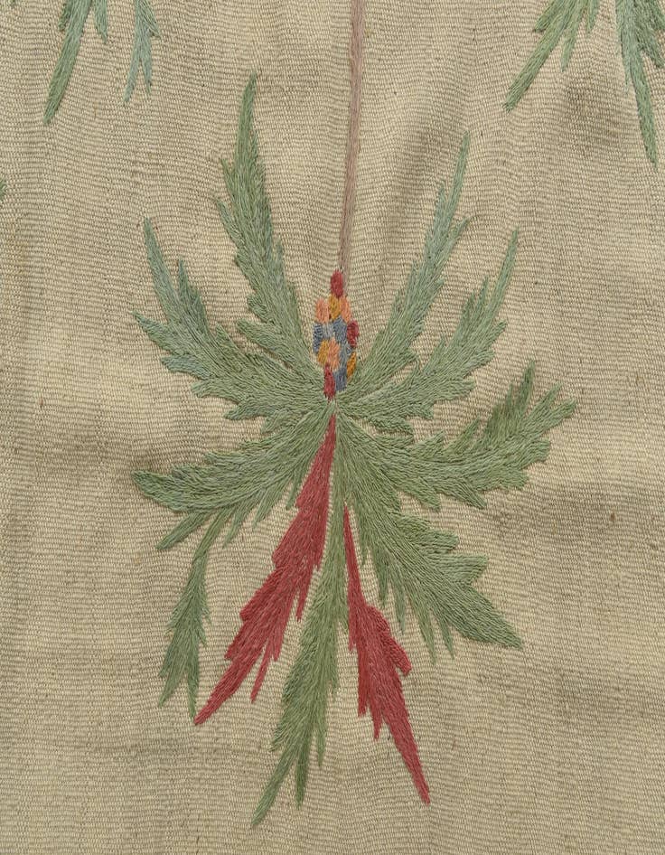 Detail image of 5' x 6' 2 Hand Woven Kilim Suzani Wool Square Rug