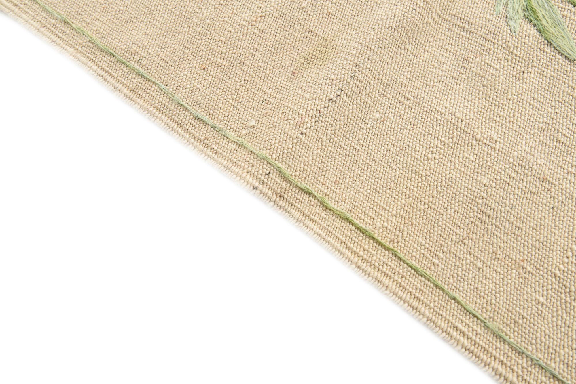 5' 2 x 6' 1 Hand Woven Kilim Suzani Wool Square Rug