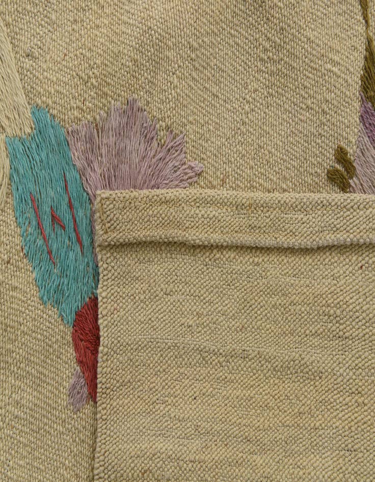 Detail image of 5' x 6' 1  Hand Woven Kilim Suzani Wool Square Rug