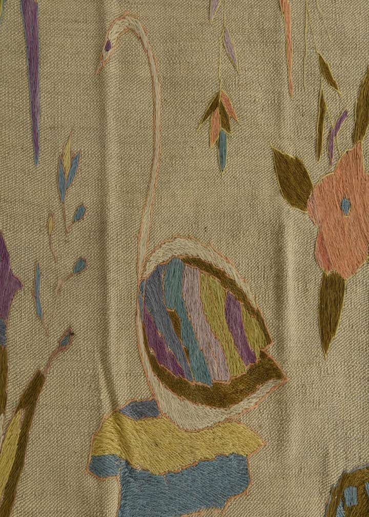 8' 2 x 8' 10 Hand Woven Kilim Suzani Wool Square Rug