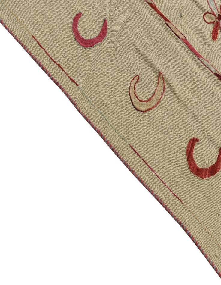 Detail image of 5' 4 x 6' 8  Hand Woven Kilim Suzani Wool Square Rug