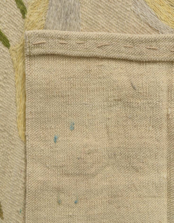 Detail image of 5' 2 x 6' 2  Hand Woven Kilim Suzani Wool Square Rug