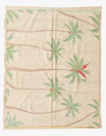 5' x 6' 2 Hand Woven Kilim Suzani Wool Square Rug