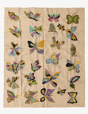 5' 1 x 6' 2 Hand Woven Kilim Suzani Wool Square Rug