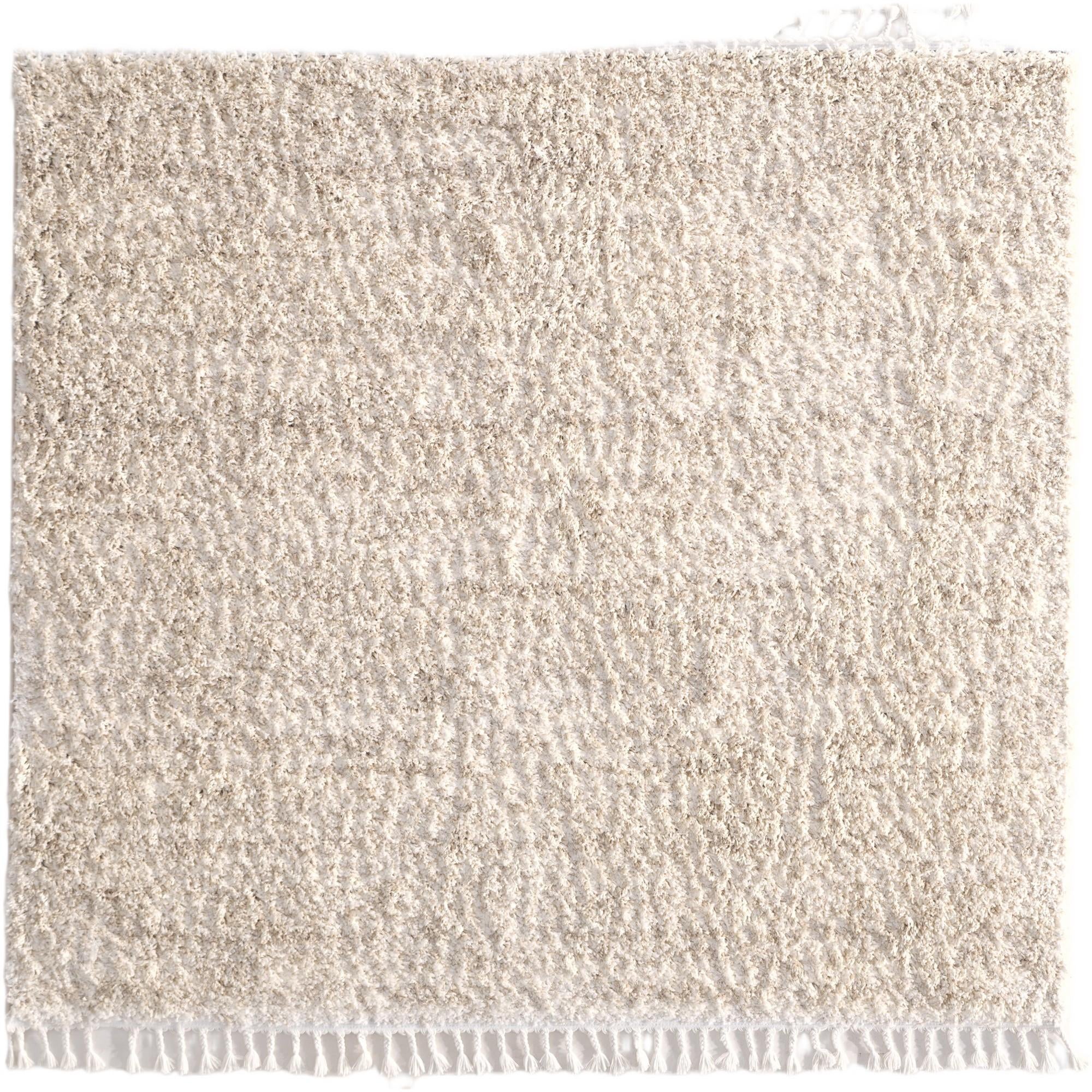 Ivory Lagom Shag Quadrat Teppich
