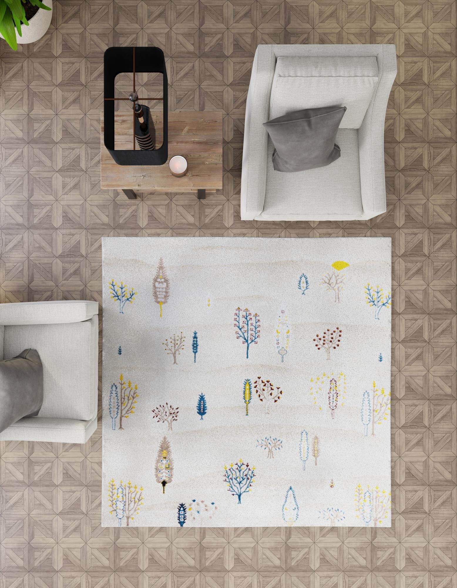 7' 10 x 7' 10 Laguna Square Rug
