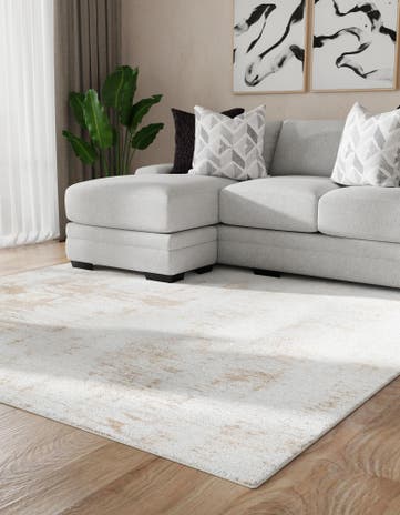 Ivory Laguna Square Rug