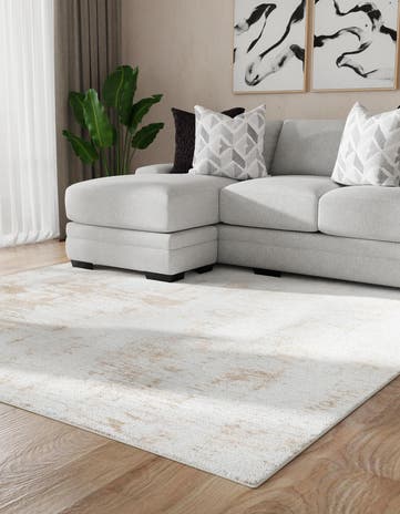 Ivory Laguna Square Rug