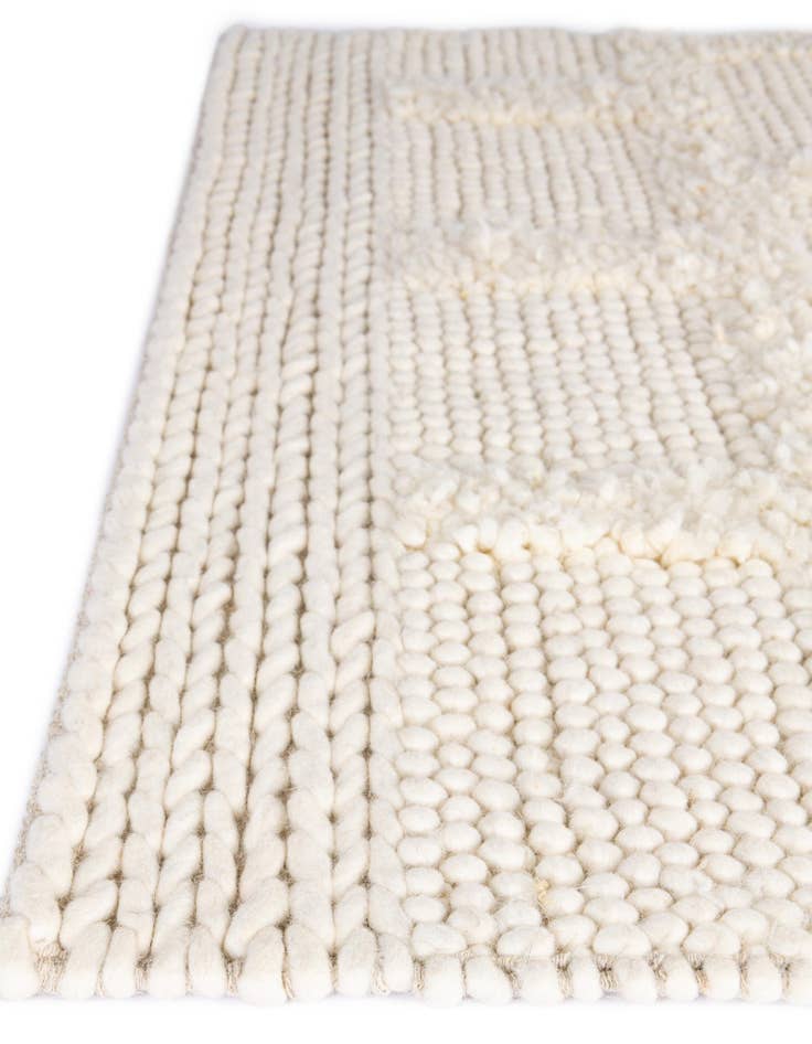 Detail image of 10' x 10' Hand Woven Lana New Zealand Wool Square Rug