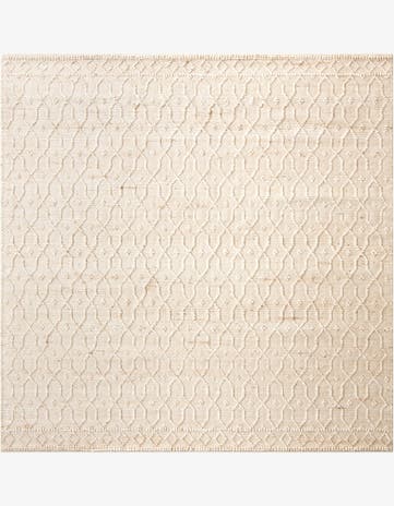 Ivory Hand Woven Larsa Jute Square Rug