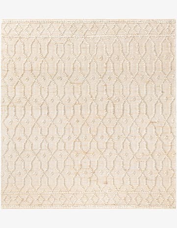 Ivory Hand Woven Larsa Jute Square Rug
