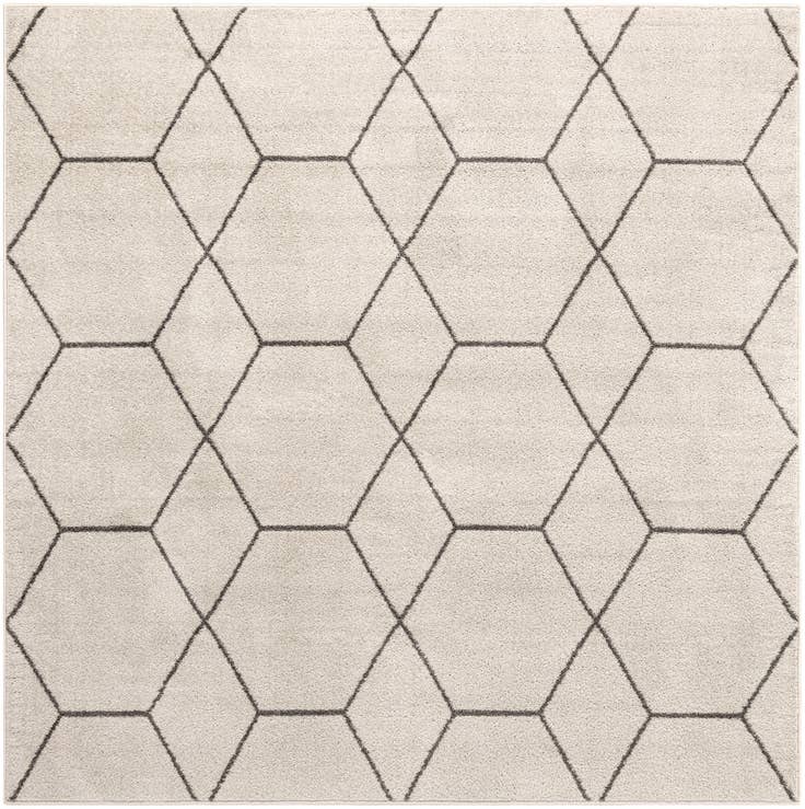 Detail image of 7' x 7' Lattice Frieze Square Rug