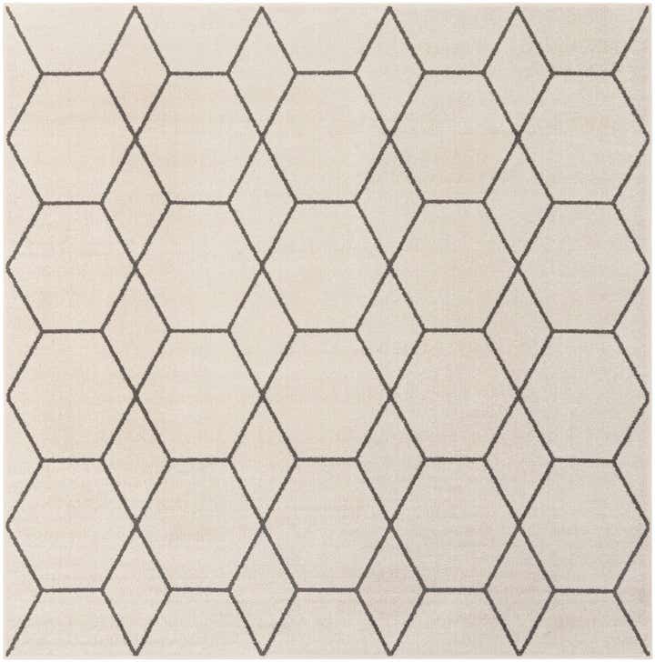 7' 10 x 7' 10 Lattice Frieze Square Rug