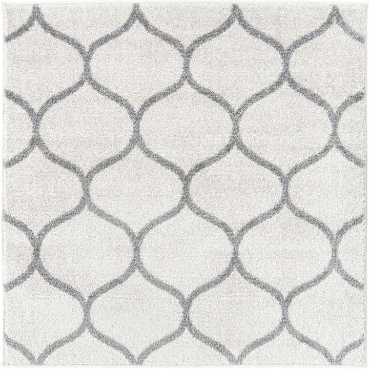 6' x 6' Lattice Frieze Square Rug